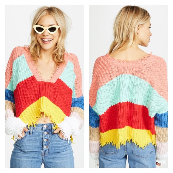 Wildfox Sweaters - Wildfox | NWT Andros Palmetto Sweater Striped L
